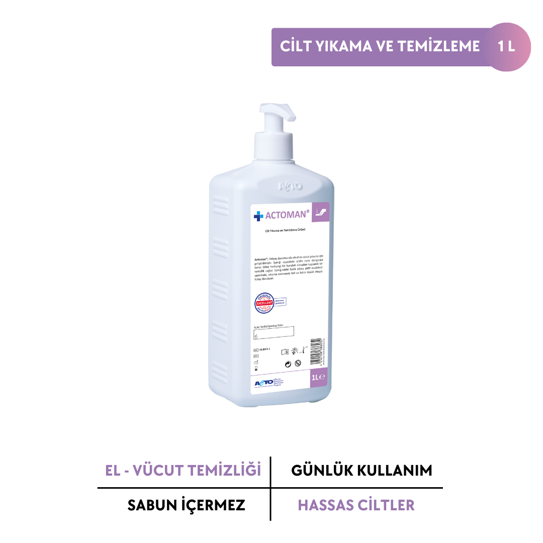ACTOMAN® 1L Cilt Yıkama Temizleme Ürünü