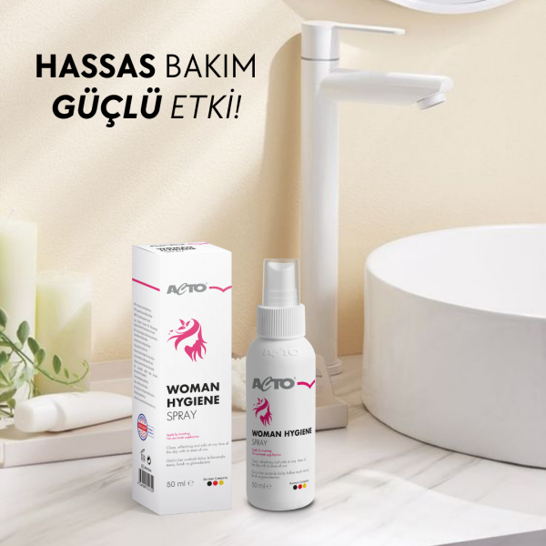 ACTO® Woman Hygiene Spray 50 ml (Dış Genital Alan için Temizleme Spreyi)