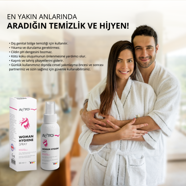 ACTO® Woman Hygiene Spray 50 ml (Dış Genital Alan için Temizleme Spreyi)