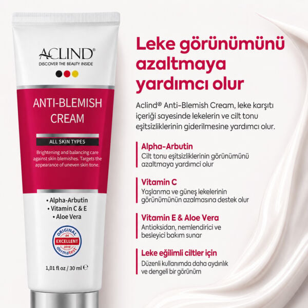 ACLIND® ANTI-BLEMISH CREAM / Leke Karşıtı Krem 30 ml