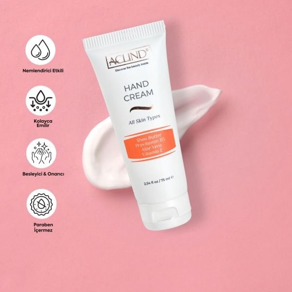 ACLIND® HAND CREAM / Shea Butter ve Aloe Vera Özlü El Kremi 75 ml