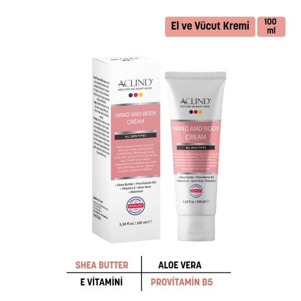 ACLIND® HAND & BODY CREAM | Shea Butter Özlü El ve Vücut Kremi 100 ml