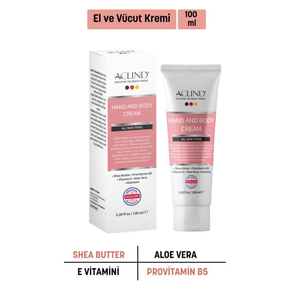 ACLIND® HAND & BODY CREAM | Shea Butter Özlü El ve Vücut Kremi 100 ml