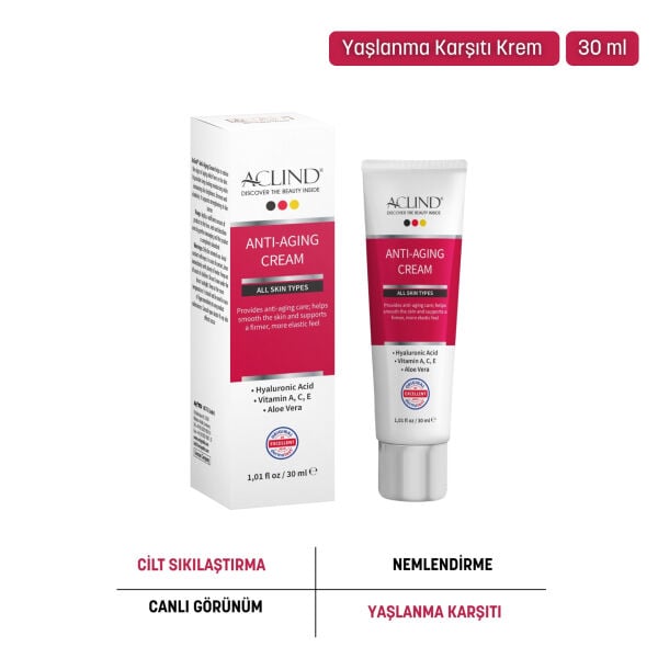 ACLIND® ANTI-AGING CREAM 30 ml / Kırışıklık ve Yaşlanma Karşıtı Krem