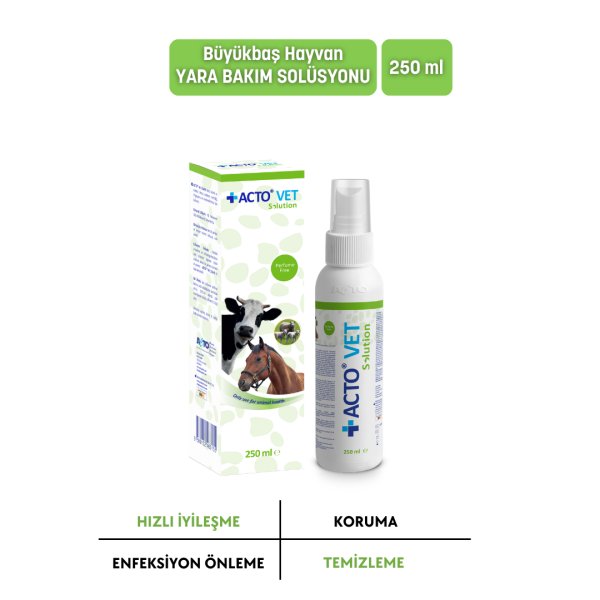 ACTO® VET SOLUTION 250 ml Büyükbaş Hayvanlar için Yara Bakım Solüsyonu