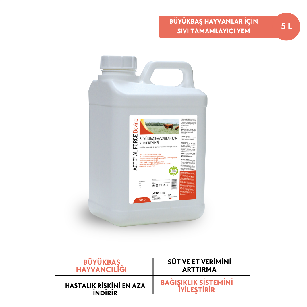 ACTO® AL FORCE BOVINE 5 Lt | Büyükbaş Hayvanlar için Sıvı Tamamlayıcı