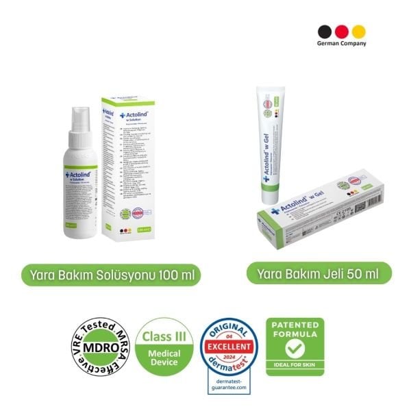 Actolind ® w 50 ml Jel + 100 ml Solüsyon | 2' li Yara Bakım Seti
