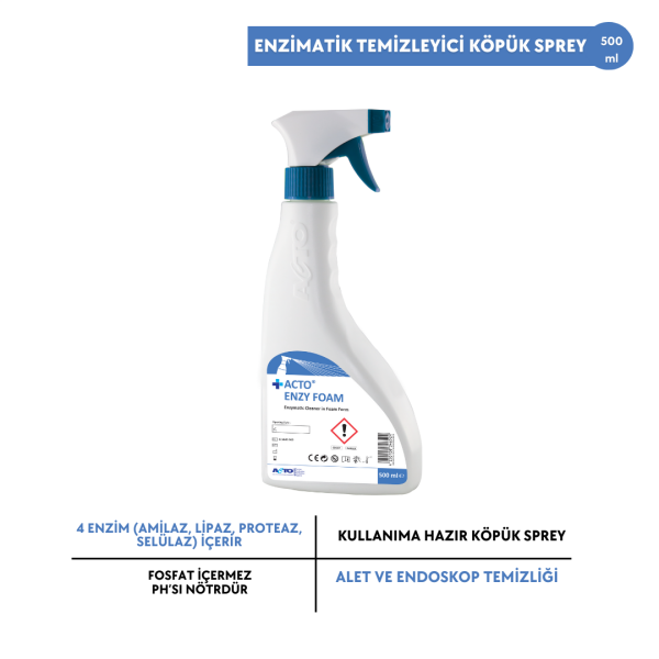 ACTO® ENZY FOAM 500 ml Enzimatik Temizleyici Köpük Sprey