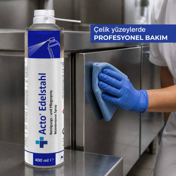 ACTO® Edelstahl Çelik Yüzeyler için Temizlik ve Bakım Spreyi 400 ml