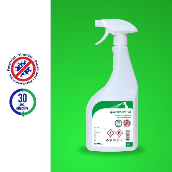 ACTOSEPT® AF 1 Litre Tıbbi Cihazlar için Hızlı Yüzey Dezenfektanı