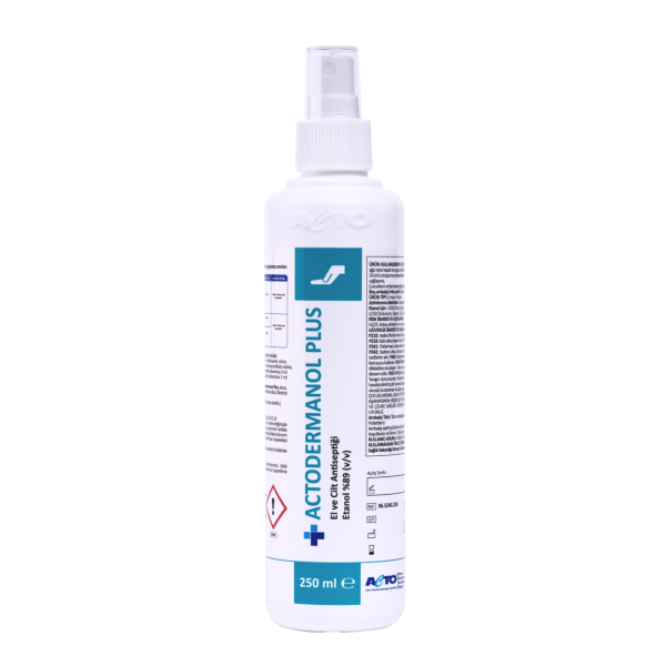 ACTODERMANOL® PLUS 250 ML (El ve Cilt Antiseptiği %89 (v/v) Etanol)