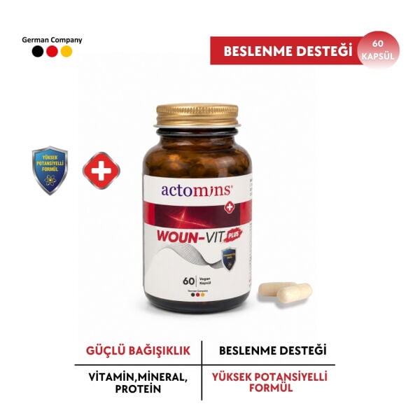 Actomins® Woun-Vit Plus | Beslenme Desteği 60 Kapsül