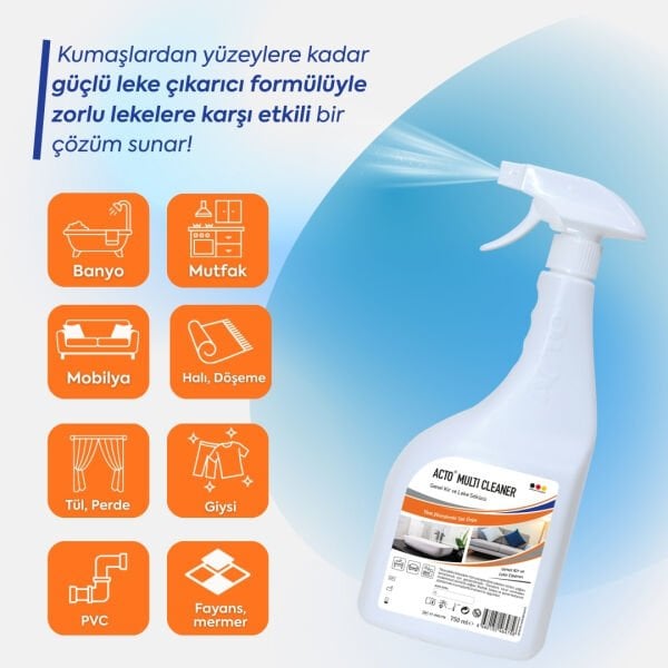 ACTO® MULTI CLEANER 750 ml Kir ve Leke Sökücü