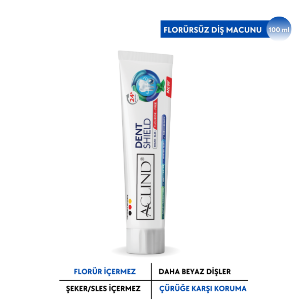 Aclind Dent Shield 100 ml / Hidroksiapatitli Florürsüz Diş Macunu