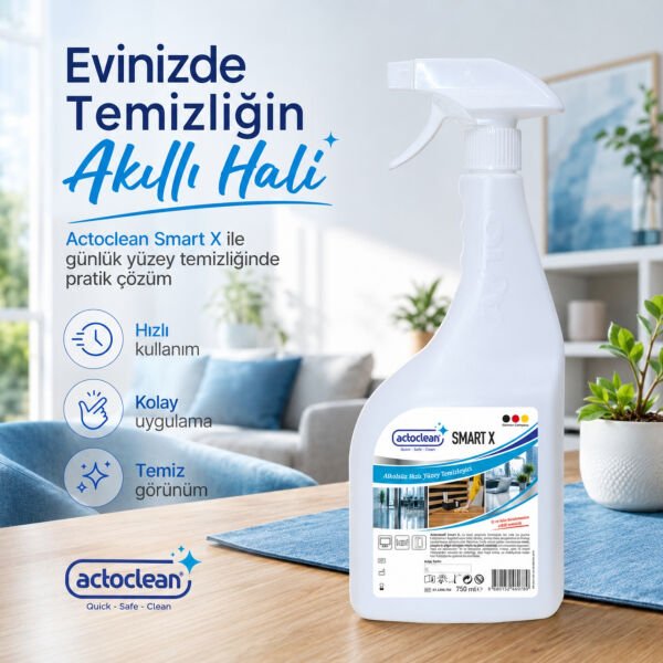 Actoclean® Smart X Alkolsüz Hızlı Yüzey Temizleyici 750 ml