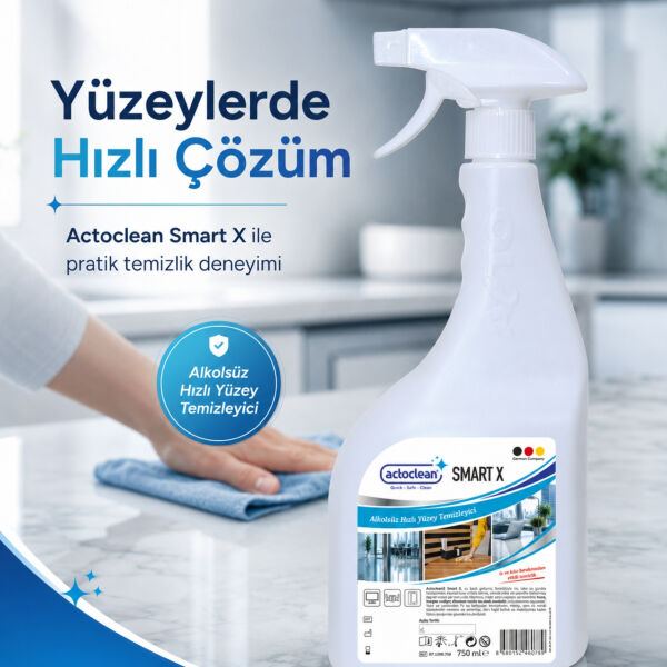 Actoclean® Smart X Alkolsüz Hızlı Yüzey Temizleyici 750 ml
