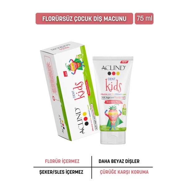 Aclind Dent Kids 75 ml | Çocuklar İçin Etkili Diş Bakımı
