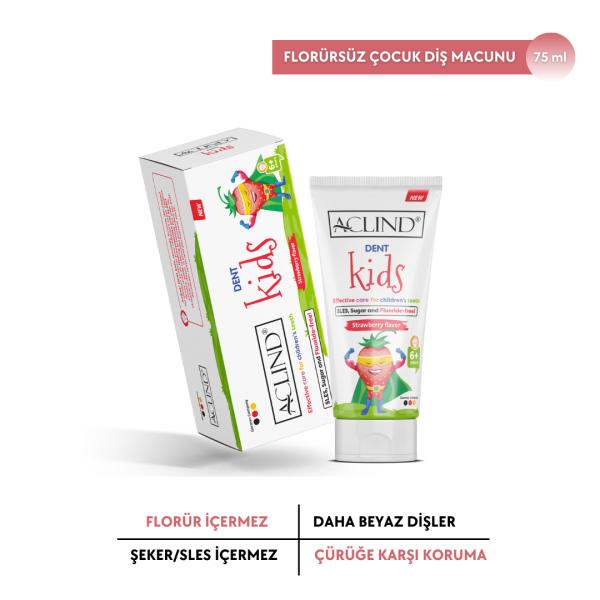 Aclind Dent Kids 75 ml | Çocuklar İçin Etkili Diş Bakımı