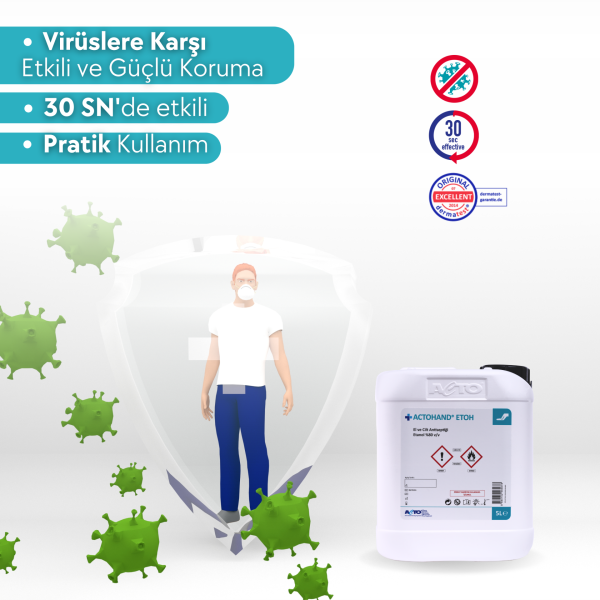 ACTOHAND® ETOH 5 L (﻿El ve Cilt Antiseptiği - Etanol 80 % (v/v)