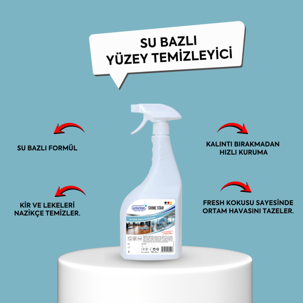 Actoclean® Shine Star Çok Amaçlı Su Bazlı Yüzey Temizleyici 750 ml