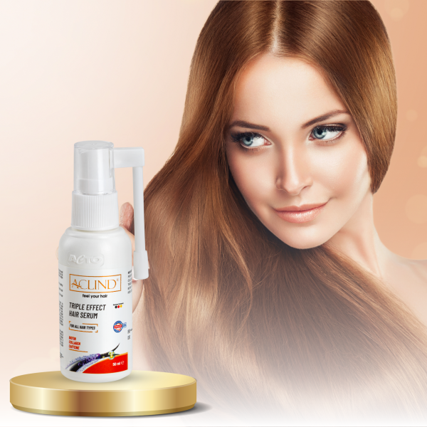 Aclind Tripple Effect Serum / Saç Dökülmesine Karşı Serum• BIOTIN • COLLAGEN • CAFFEINE 50 ml