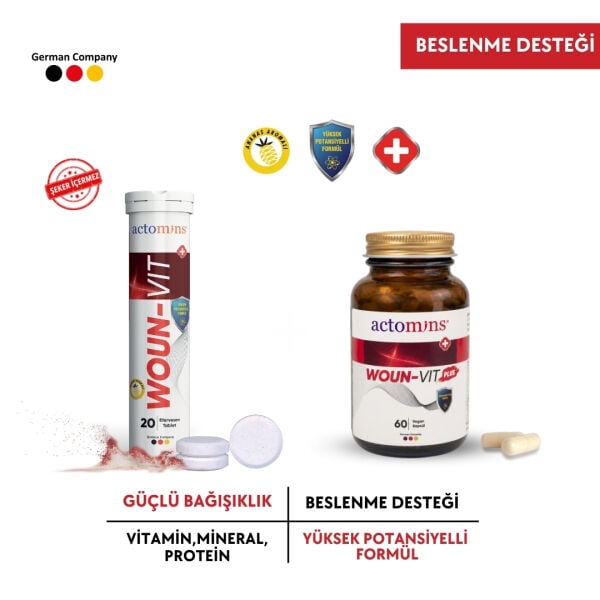 Actomins Woun-Vit + Woun-Vit Plus | Beslenme Desteği