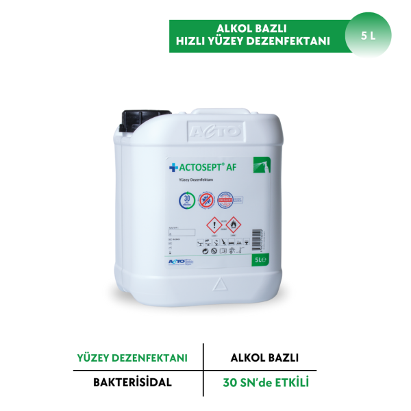 ACTOSEPT® AF 5 Lt Alkollü Hızlı Yüzey Dezenfektanı 30 Saniyede Etki
