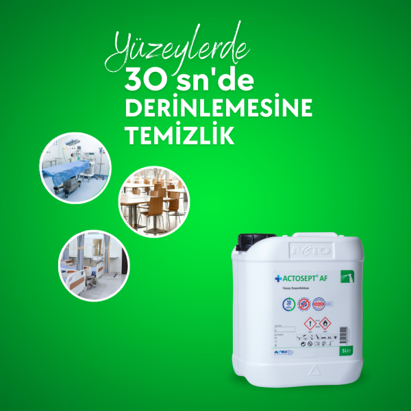 ACTOSEPT® AF 5 Lt Alkollü Hızlı Yüzey Dezenfektanı 30 Saniyede Etki