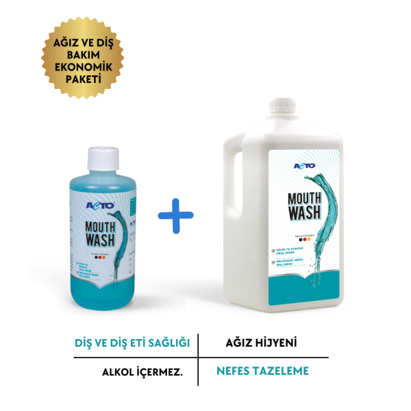 ACTO® MOUTHWASH 5L + 500 ml Ağız ve Diş Bakımı Ekonomik Paket