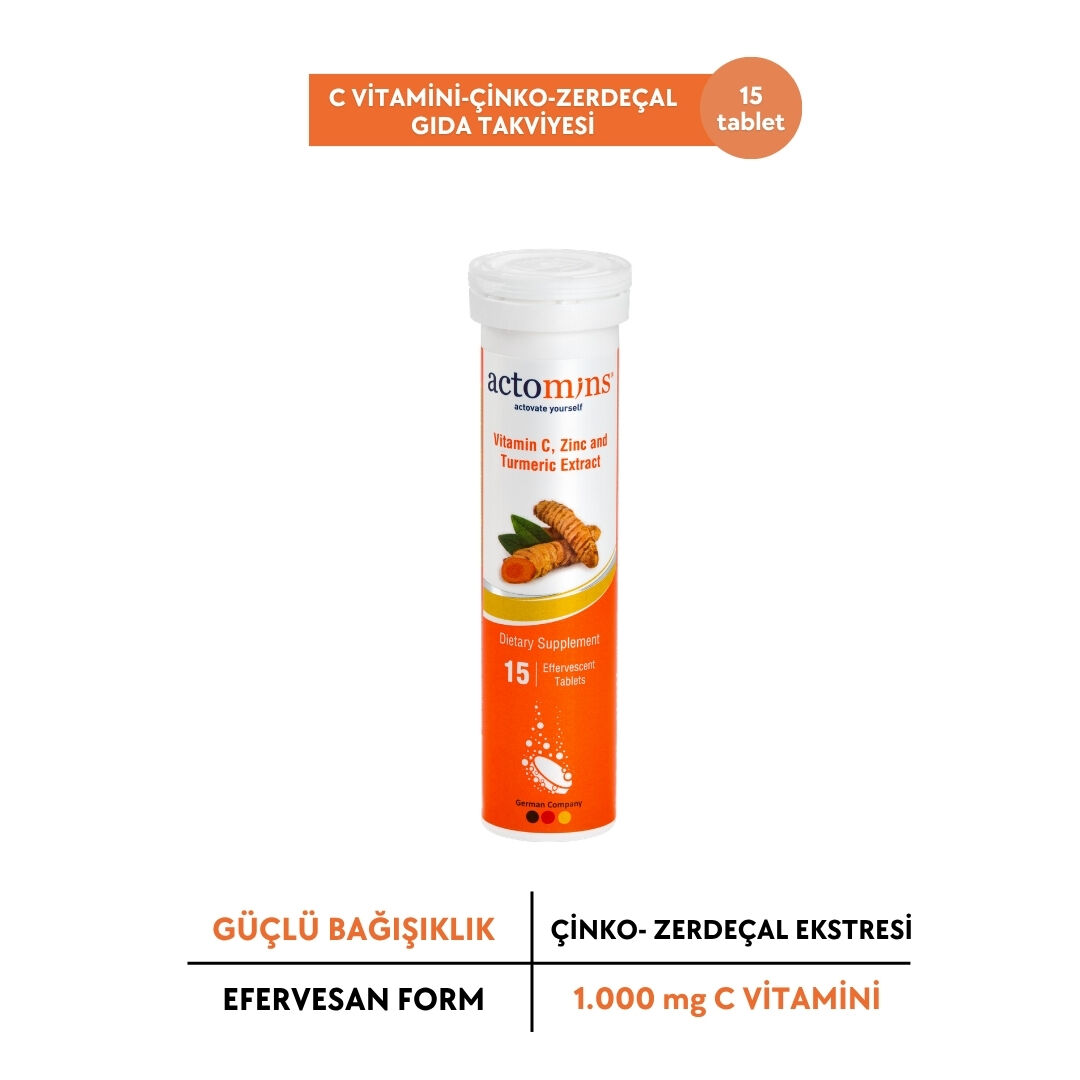 ACTO® VIT | C Vitamini, Çinko ve Zerdeçal Ekstresi 15 Efervesan Tablet