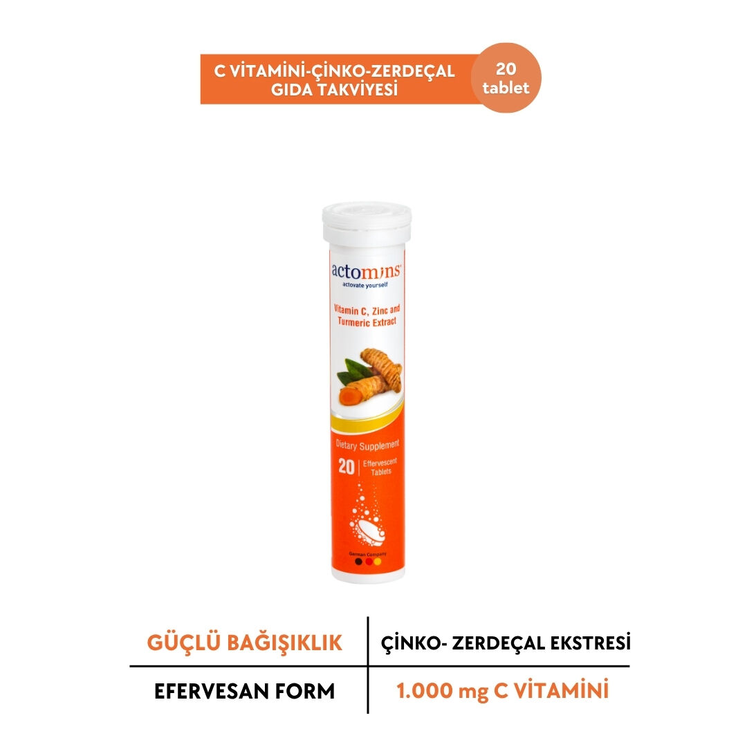 ACTO® VIT | C Vitamini, Çinko ve Zerdeçal Ekstresi 20 Efervesan Tablet