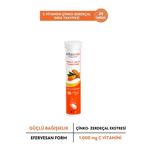 ACTO® VIT | C Vitamini, Çinko ve Zerdeçal Ekstresi 20 Efervesan Tablet