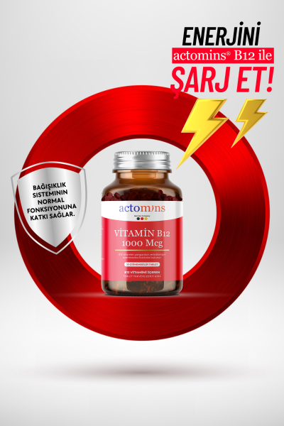 Actomins® Vitamin B12 Çiğnenebilir Tablet Formda Takviye Edici Gıda
