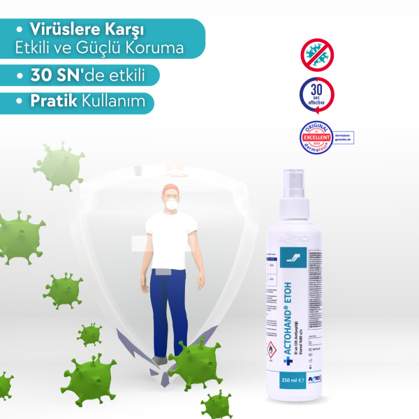 ACTOHAND® ETOH 250 ML (﻿El ve Cilt Antiseptiği - Etanol 80%