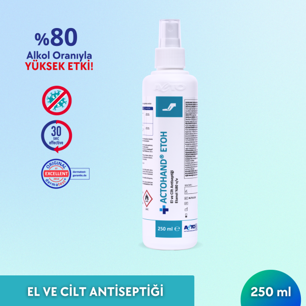 ACTOHAND® ETOH 250 ML (﻿El ve Cilt Antiseptiği - Etanol 80%