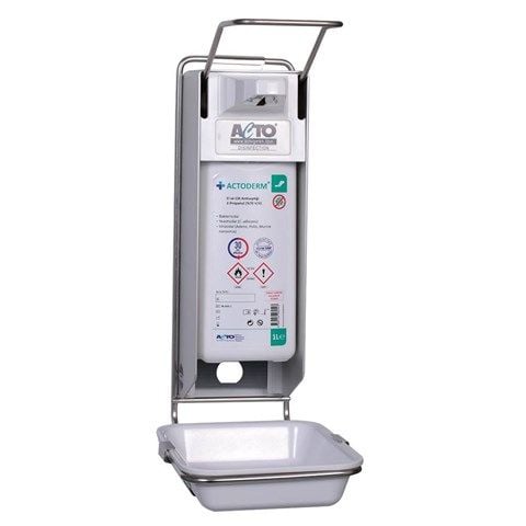 Çelik Dispenser Tip 1 Tepsili + El ve Cilt Antiseptiği 1 L