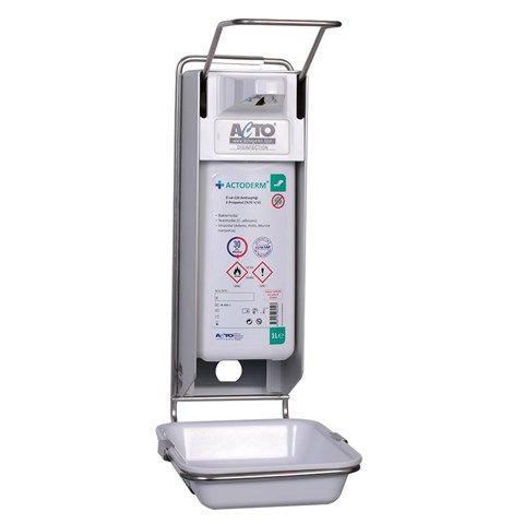 Çelik Dispenser Tip 1 Tepsili + El ve Cilt Antiseptiği 1 L