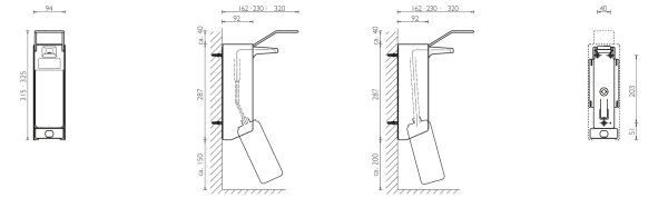 Çelik Dispenser Tip 3 + El ve Cilt Antiseptiği 1 L