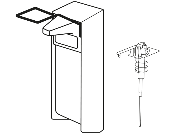 Çelik Dispenser Tip 3 + El ve Cilt Antiseptiği 1 L