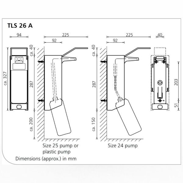 Çelik Dispenser Tip 2 + El ve Cilt Antiseptiği 1 L