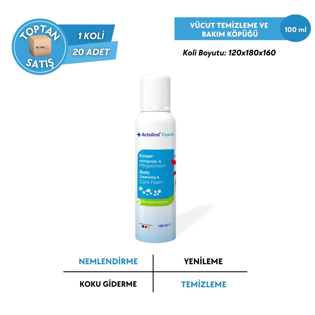 Actolind ® Foam Vücut Temizleme Köpüğü - Toptan Satış 100 ml