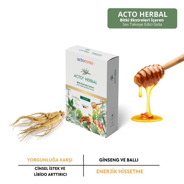 ACTO® HERBAL | Bitki Ekstre Özlü Takviye Edici Gıda Ginseng & Ballı