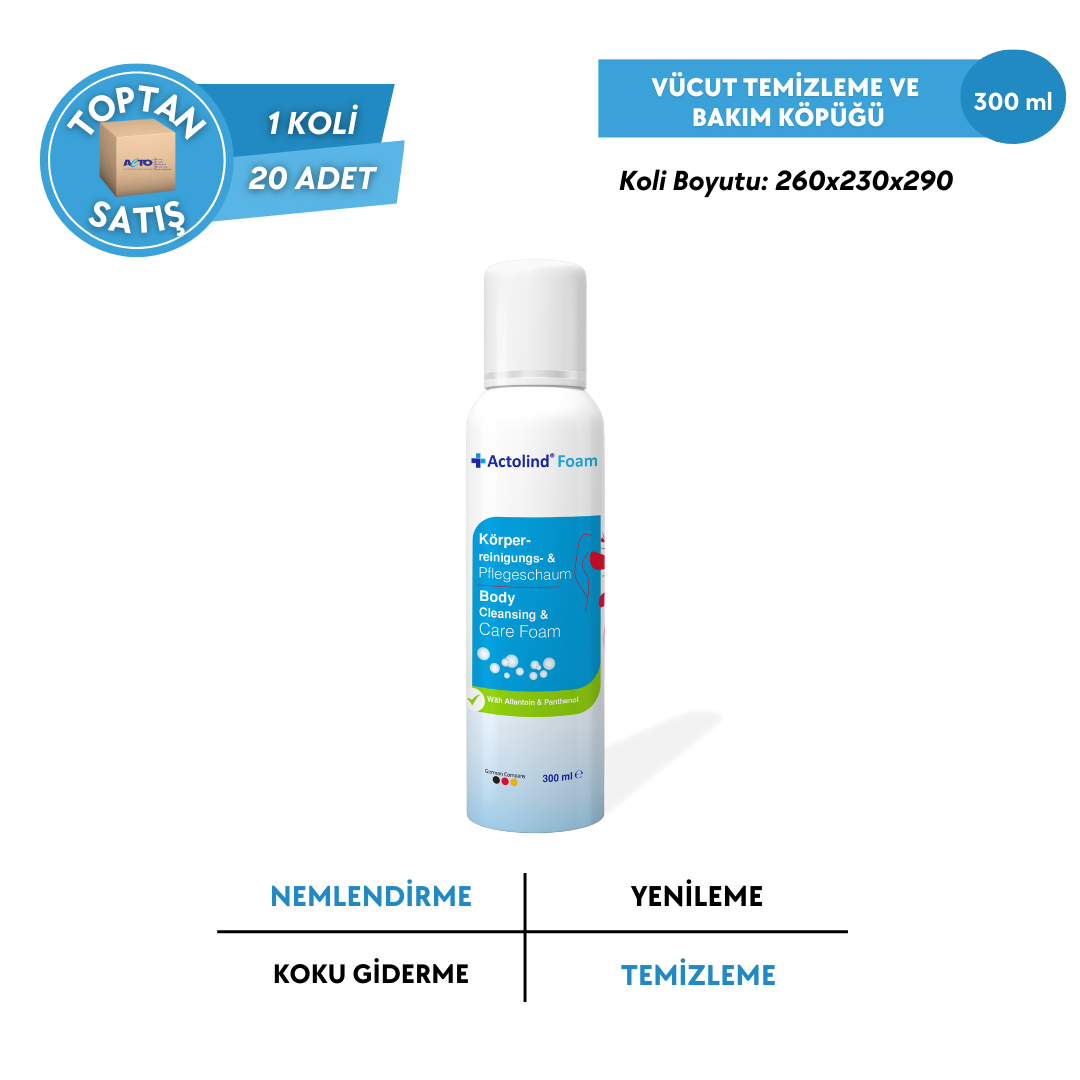 Actolind ® Foam Vücut Temizleme Köpüğü - Toptan Satış 300 ml