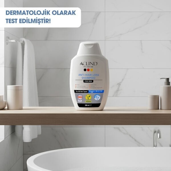 Aclind Hair Loss Shampoo For Men /  Erkekler İçin Dökülme Karşıtı Saç Bakım Şampuanı 300 ml