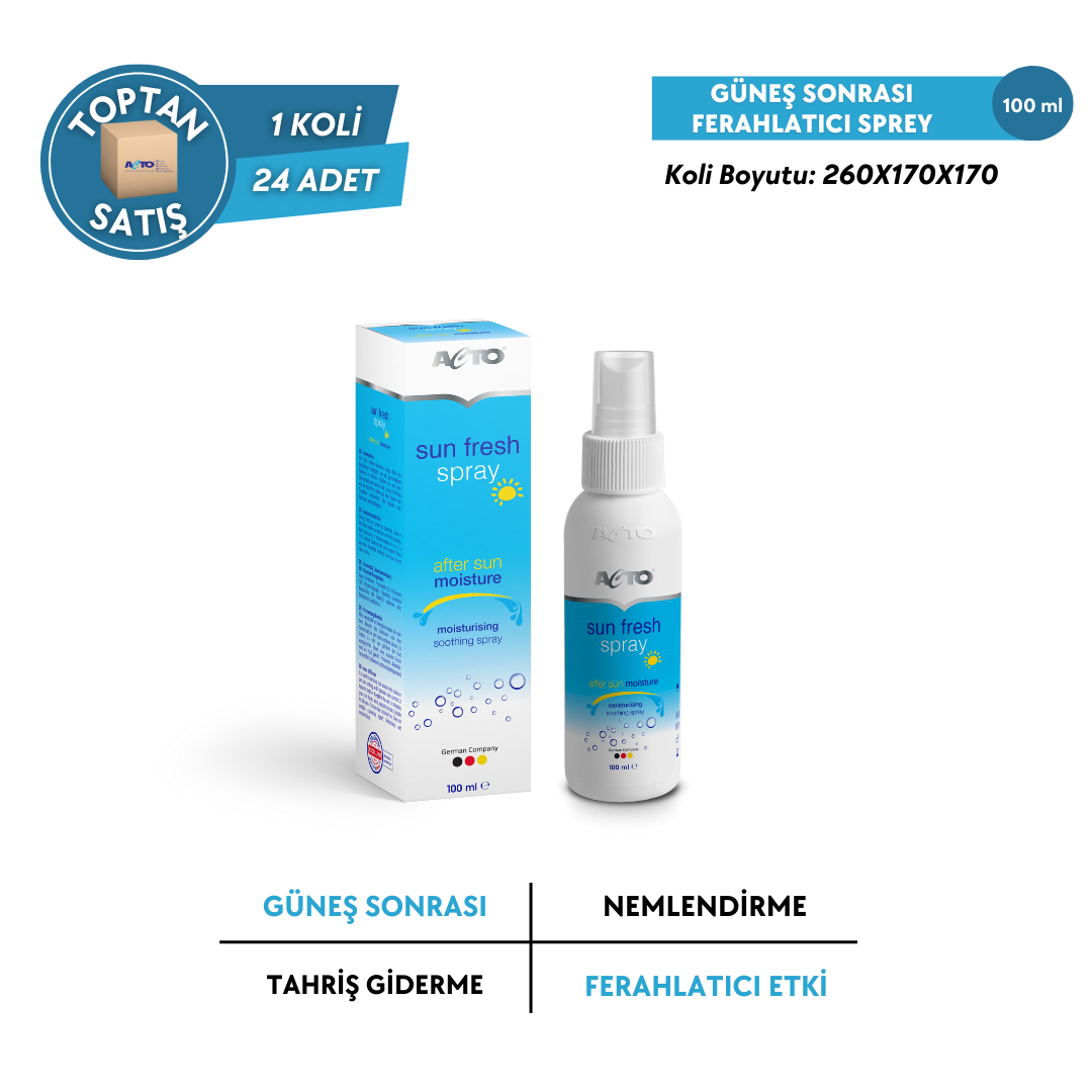 ACTO® SUN FRESH 100 ml (Güneş Sonrası Ferahlatıcı Sprey) - Toptan Satış