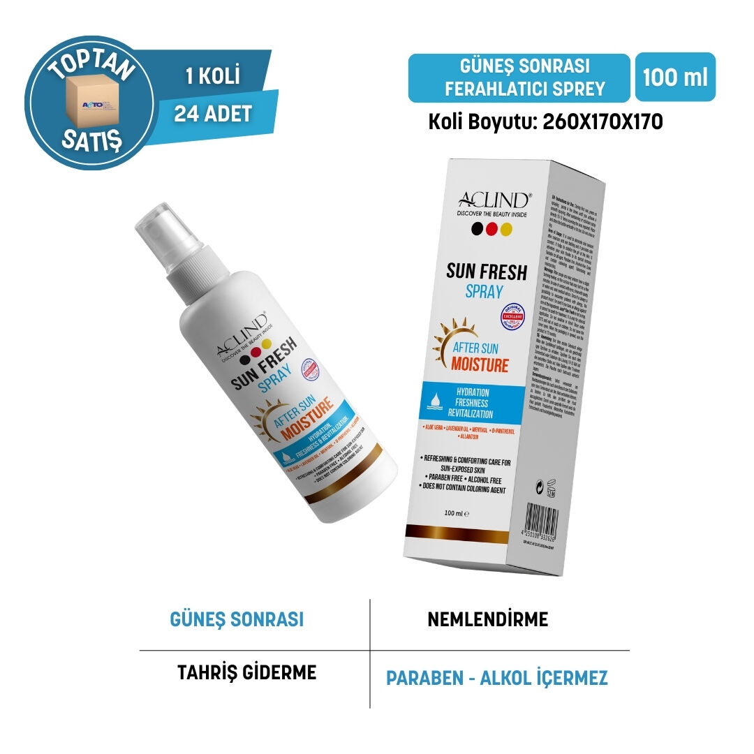 ACLIND® SUN FRESH 100 ml (Güneş Sonrası Ferahlatıcı Sprey) - Toptan Satış