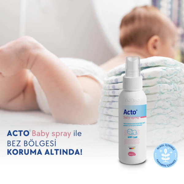 ACTO® Baby Spray 100 ml (Bebek Bez Bölgesi  Temizleme Spreyi) - Toptan Satış