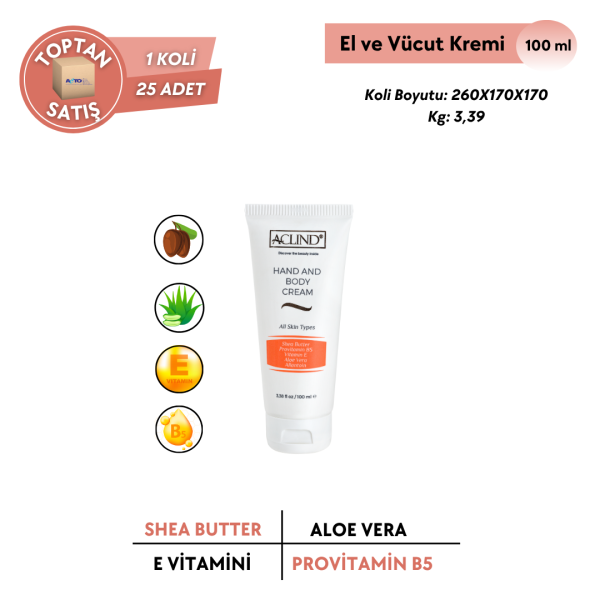 ACLIND® HAND AND BODY CREAM 100 ml | Toptan Satış