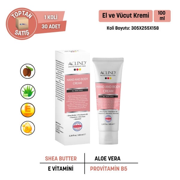 ACLIND® HAND AND BODY CREAM 100 ml | Toptan Satış