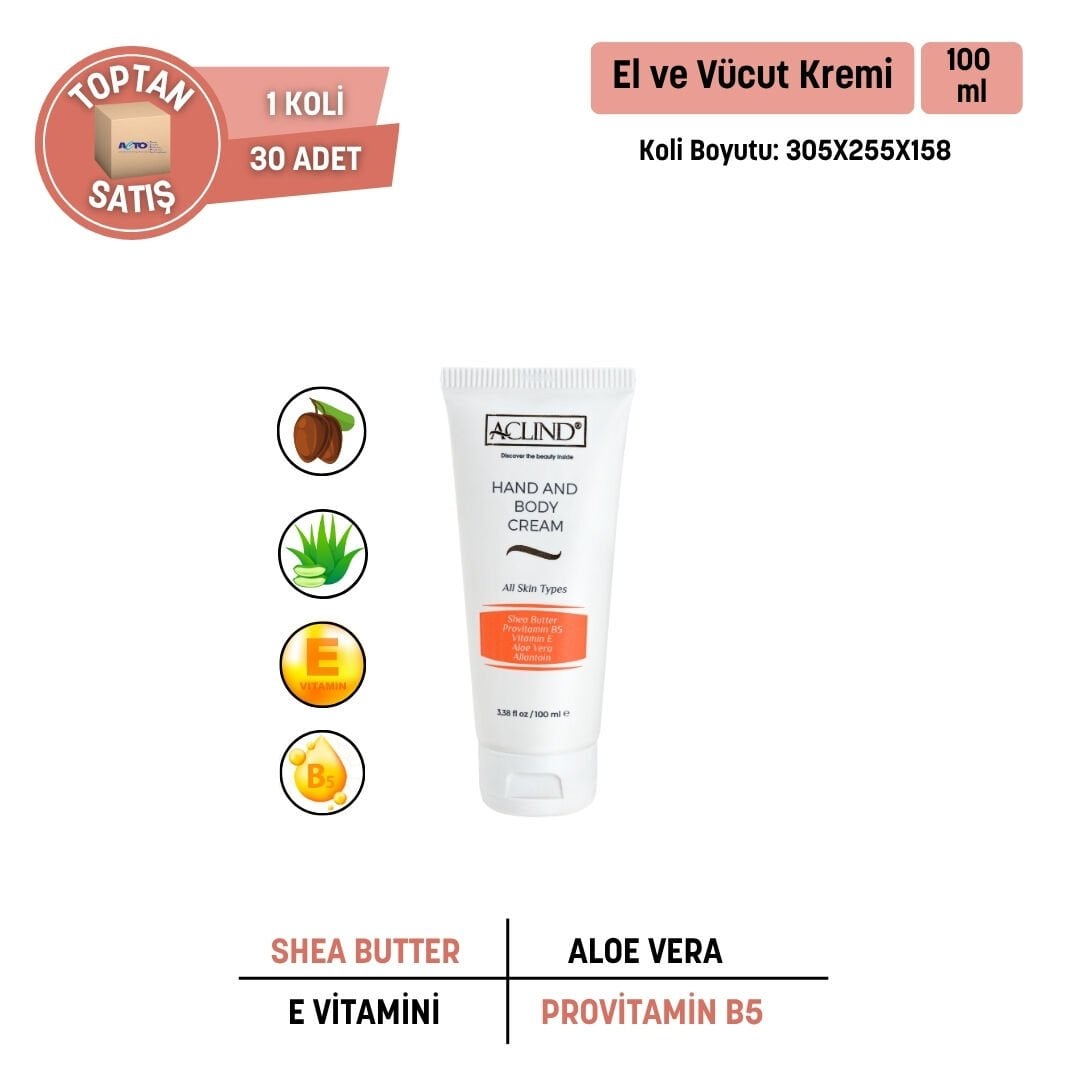 ACLIND® HAND AND BODY CREAM 100 ml | Toptan Satış